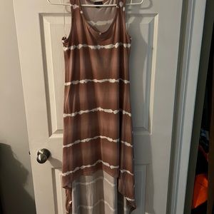 pink and white dress